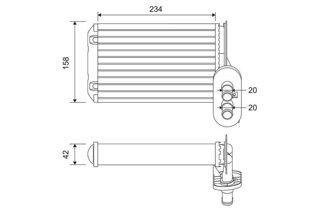 Radiador de calefacción VALEO ref. 812030